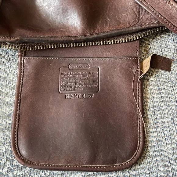 Coach Bleeker Vintage Brown Leather Bucket Crossbody Bag - Picture 14 of 16